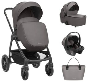 Бебешка количка 3в1 Modena KIKKABOO - Dark Grey