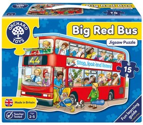 Детски пъзел, Orchard Toys, Големият червен автобус, 15 части