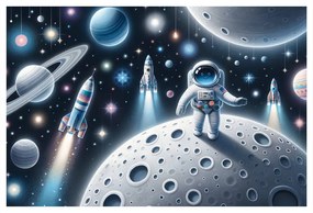 Картина на платно – Детски астронавт на Луната