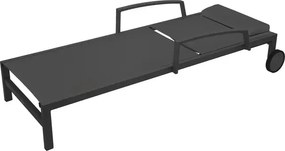 Алуминиев шезлонг с колелца Hesperide Ocala, Антрацит/Графит