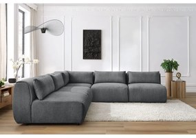 Сив ъглов диван (променлив) Jeanne - Bobochic Paris