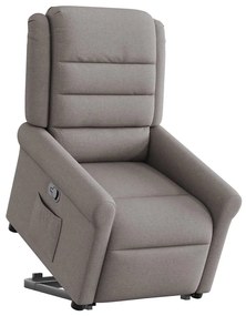 3303321 vidaXL Изправящ реклайнер стол, таупе, текстил