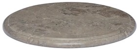 149191 vidaXL Плот за маса, сив, Ø40x2,5 см, мрамор