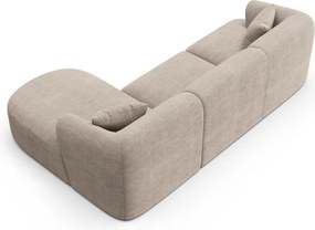 Светлокафяв ъглов диван от рипсено кадифе (десен ъгъл) Campi – Cosmopolitan Design