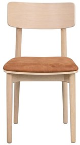 Кафяв коняк/естествени трапезни столове в комплект от 2 бр. от имитация на кожа Wolcott – Rowico