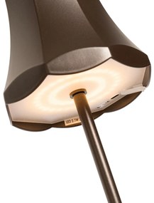 Комплект от 2 ретро настолни лампи тъмно бронз акумулаторни IP44 - Granny