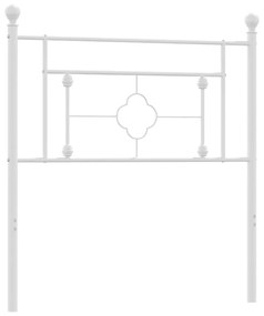 374417 vidaXL Метална табла за глава, бяла, 100 см