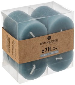 Свещи без аромат atmosphera Olia, 4.5 cm, 4 бр - Син
