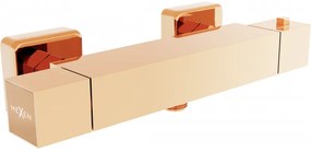 Mexen Cube термостатичен душ батерия, розово злато - 77200-60