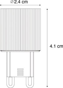 Комплект от 2 димируеми LED крушки G9 24mm 3W 300lm 2700K