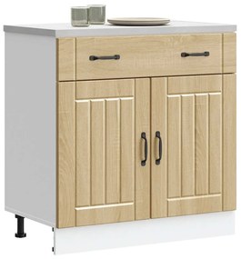 853740 vidaXL Кухненски шкаф Lucca, дъб сонома, инженерно дърво