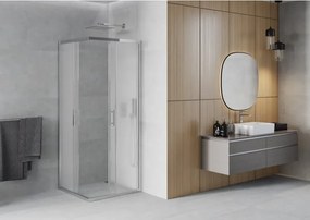 Mexen Rio квадратна душ кабина 80 x 80 см, матирана, хром - 860-080-080-01-30