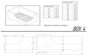 Детско легло от борова дървесина BOX 4, 90 x 200 cm Mila Box 4 - Adeko