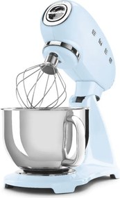 Планетарен миксер SMEG SMF03PBEU, 800 W, 4.8 л, 10 скорости, Функция за плавен старт, Крачета против хлъзгане, Пастелно син