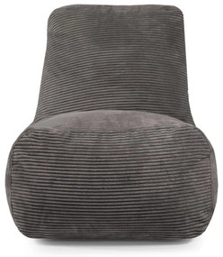 Тъмносив пуф от рипсено кадифе Tube – SLOWDOWN