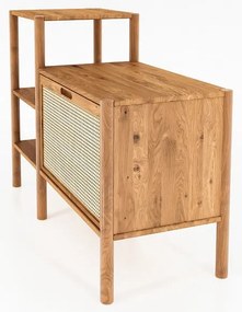 Етажерка за книги от дъбова дървесина в естествен цвят 115x86 cm Pola - The Beds