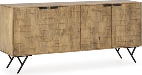 Скрин от масивно манго в естествен цвят 175x78x40 cm Priya – MOME