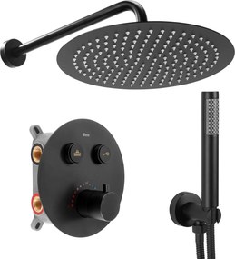 ДУШ СИСТЕМА за вграден монтаж Rea LUNGO Black Matt BOX