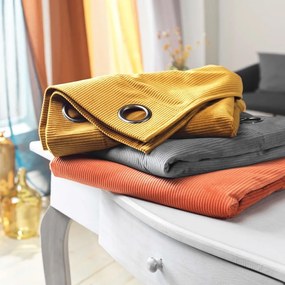 Кафява завеса от рипсено кадифе 140x260 cm Casual – douceur d'intérieur