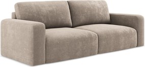 Бежов шенилов сгъваем/с място за съхранение диван 252 cm Kona – Makamii