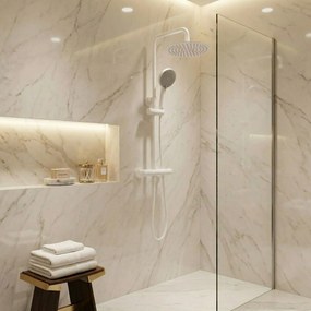 Душ комплект без чучур с термостат Rea Lungo White