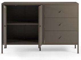 Сив метален скрин 140x90x40 cm Fayna – Marckeric