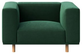 Кресло от тъмнозелено кадифе Kukumo - Ame Yens