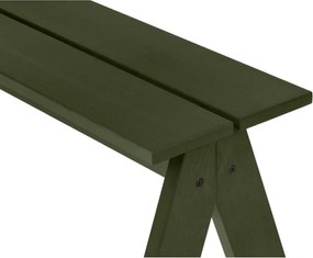 Зелена градинска пейка от масивно дърво Navo – noo.ma