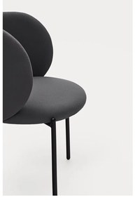 Тъмносиви тапицирани трапезни столове в комплект 2 бр. Mogi – Teulat