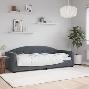 354130 vidaXL Кушетка, тъмносива, 80x200 см, кадифе