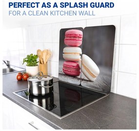 Комплект от 2 стъклени капака за печка , 52 x 30 cm Macarons - Wenko