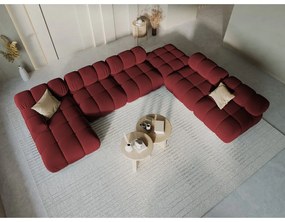 Червен кадифен диван 379 cm Bellis - Micadoni Home
