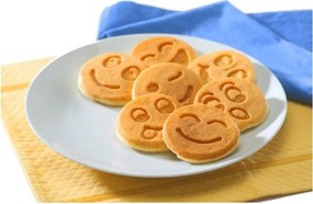 Тиган за палачинки с личица ZILNER ZL 2410, 26 см, 7 различни форми, Мраморно покритие, Черен