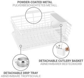 Бяла метална тавичка за оттичане 36x30 cm Drip – Wenko