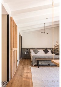 Бял ръчно изработен памучен килим подходящ за пране 140x200 cm Tribu Natural – Lorena Canals