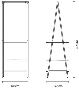 Черна стоманена стойка за дрехи Linn – Brabantia
