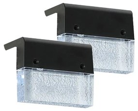 Immax 08501L - Комплект 2x LED RGB соларни стенни лампи LED/1W/1,2V 3500K IP65