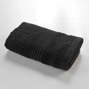 Черна памучна кърпа от тери 30x50 cm Tendresse – douceur d'intérieur