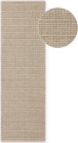 Бежова ръчно изработена вълнена пътека 80x250 cm Camden Parker – Ted Baker