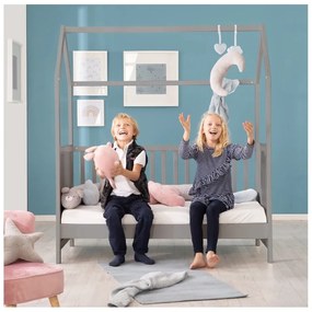 Сиво детско легло 70x140 cm - Roba