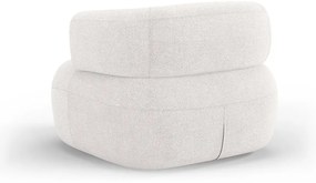 Бяло кресло от плат букле Jenny – Micadoni Home