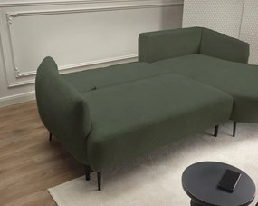 Ъглов диван Тери Мини-зелен-десен