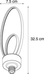 E27 LED декоративна крушка черна 6W 450 lm 3000K