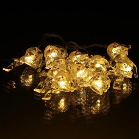Retlux - LED гирлянд 10xLED/2xAA/топло бяло 1,65m снежни фигурки
