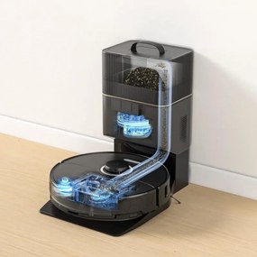 Прахосмукачка робот Roborock S8 Plus Schwarz S8P52-00, 69W, 5200 mAh, 6000Pa, Моп, LiDAR картографиране, 750 мл, 4 сензора, Автономност до 180 мин, Черен