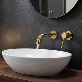 Чучур за смесител за вграждане Rea Lungo 20 cm Gold