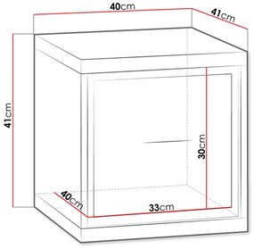 Нощно шкафче Mediolan-Without foot