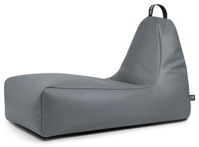 Сив пуф от изкуствена кожа Chill XXL – So Soft?