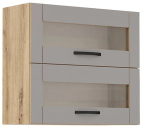 Горен кухненски шкаф Лорен 80/Сив мат G37