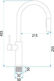Смесител за кухня Rea Master Brush Gold